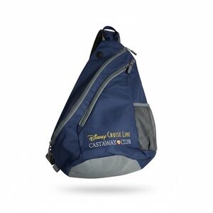 Disney Cruise Line Castaway Club Navy and Gray Sling Backpack One Shoulder Bag